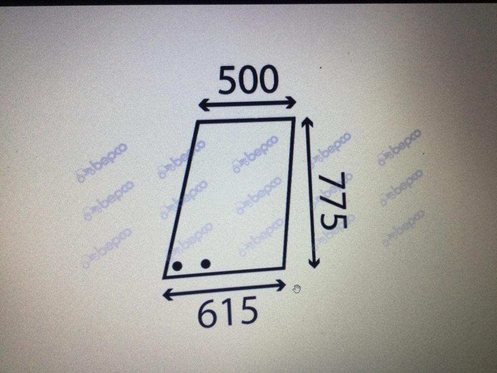 Upper Door Cab Glass For Massey Ferguson Tractors - Fits 342 To 399 Models (Replaces 3476159M1)