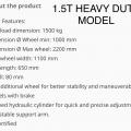 Tractor wheel changing dolly Wheel changer 1.2T & 1.5T Models