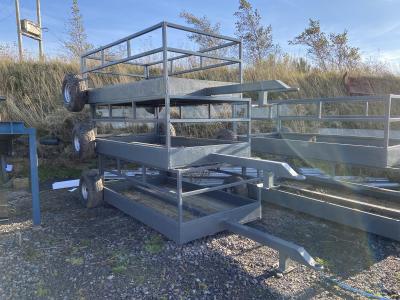 Sheep Feeder Trailer On 10.0 Flotation Wheels and Tyres