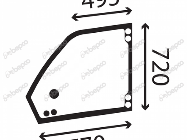 Merlo Telehandler Window Replacement Glass
