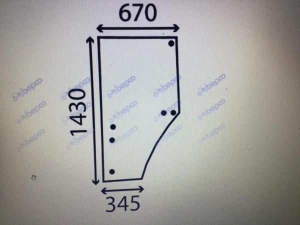 John Deere 6320 Full door glass