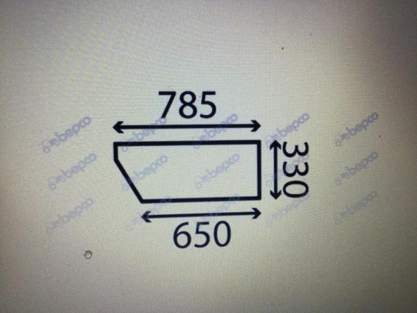 JCB 526s Bottom door glass